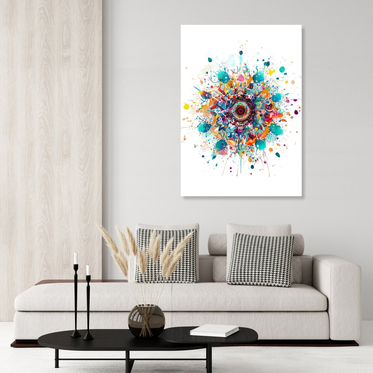 Mandala Ocean Wall Art Canvas Print