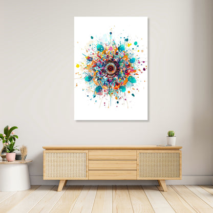 Mandala Ocean Wall Art Canvas Print