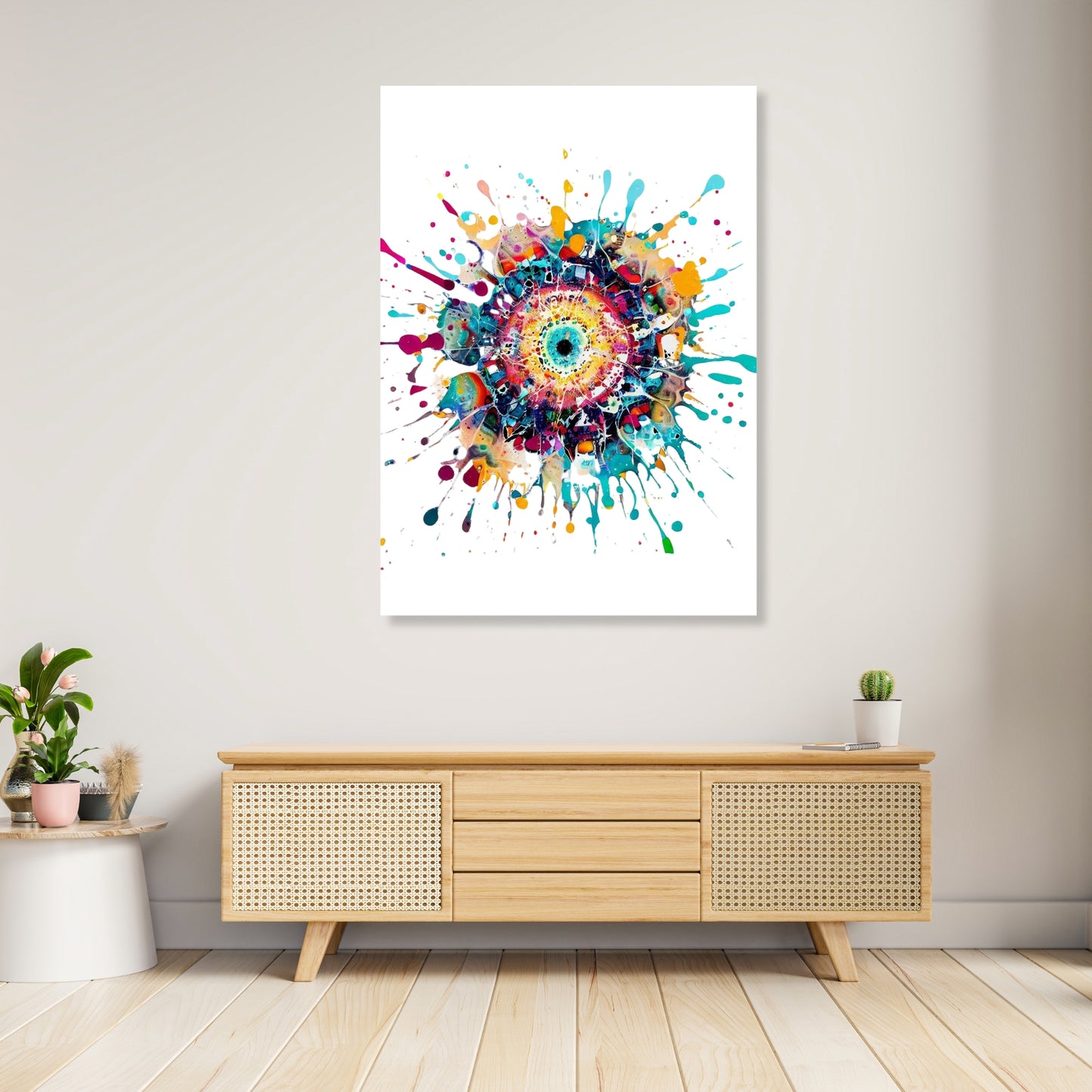 Mandala Love Wall Art Canvas Print