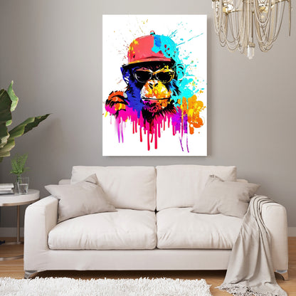 Monkey Cool Wall Art Canvas Print