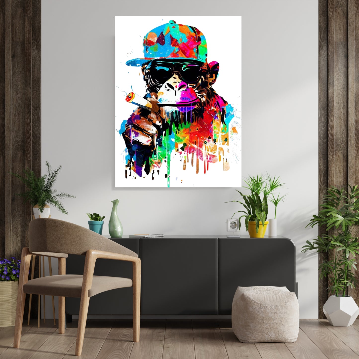 Monkey Baller Wall Art Canvas Print