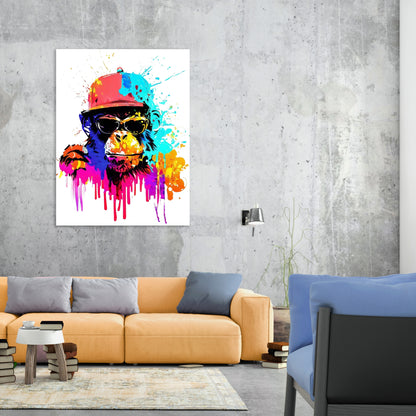 Monkey Cool Wall Art Canvas Print