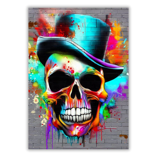 Mr Skull Wall Art Canvas Print