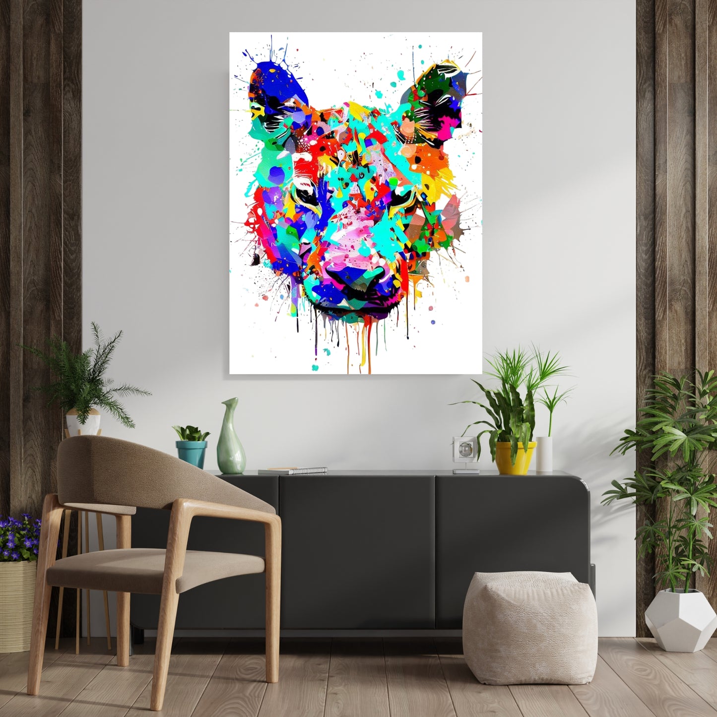 Panther's Gaze Wall Art Canvas Print