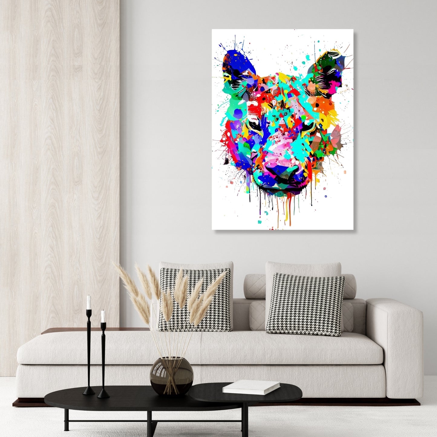 Panther's Gaze Wall Art Canvas Print