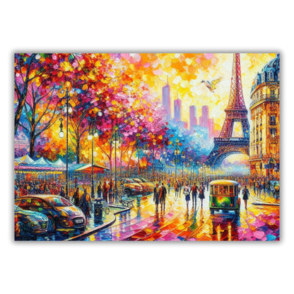 Paris in Love Wall Art Canvas Print