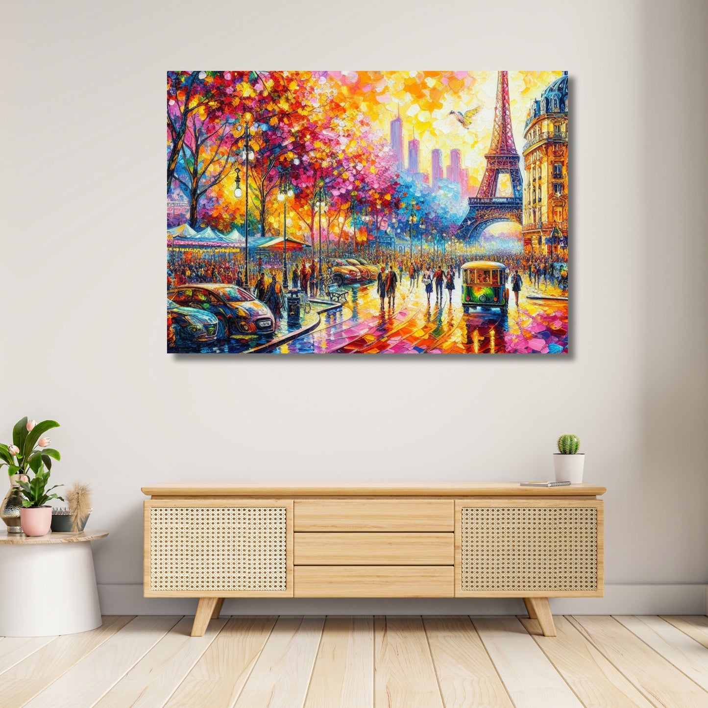 Paris in Love Wall Art Canvas Print