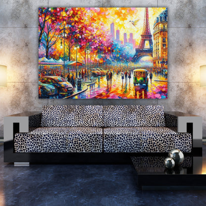 Paris in Love Wall Art Canvas Print