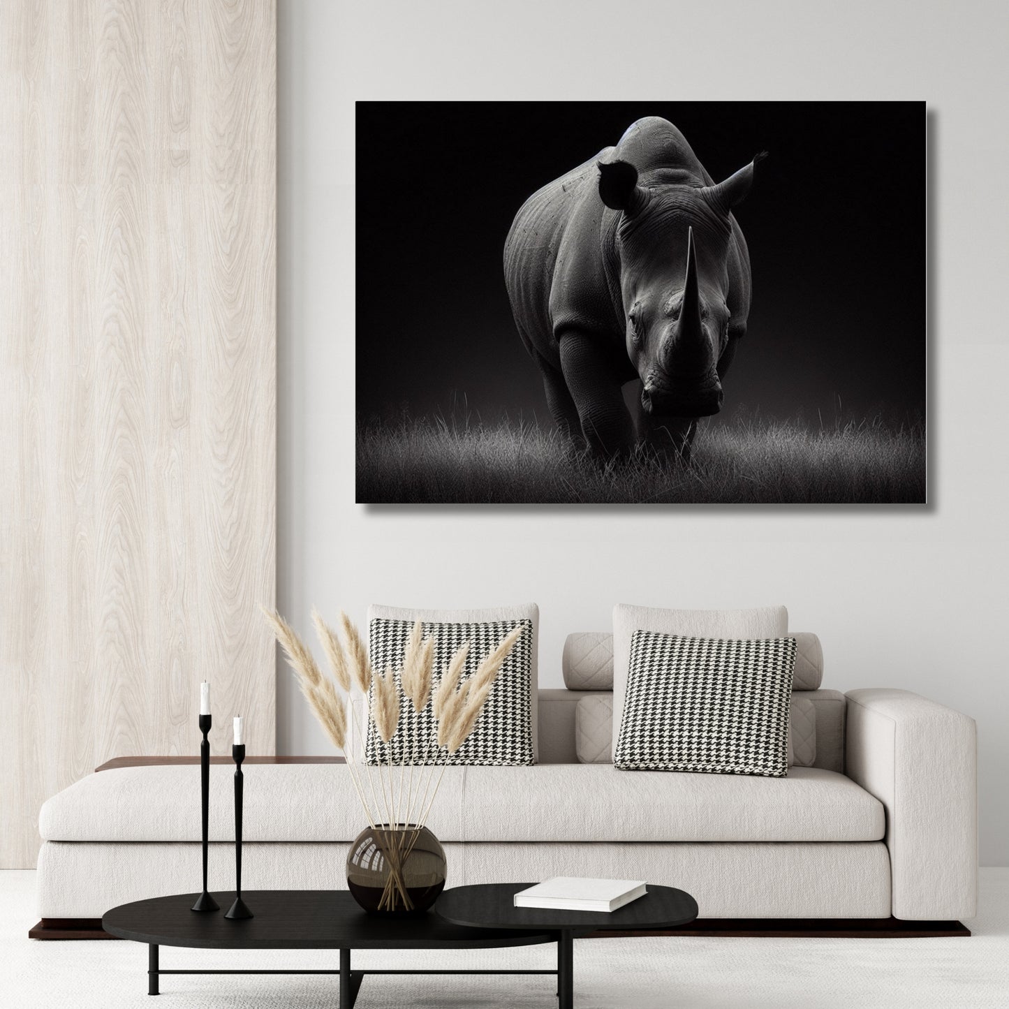 Rhino Animal Kingdom Wall Art Canvas Print