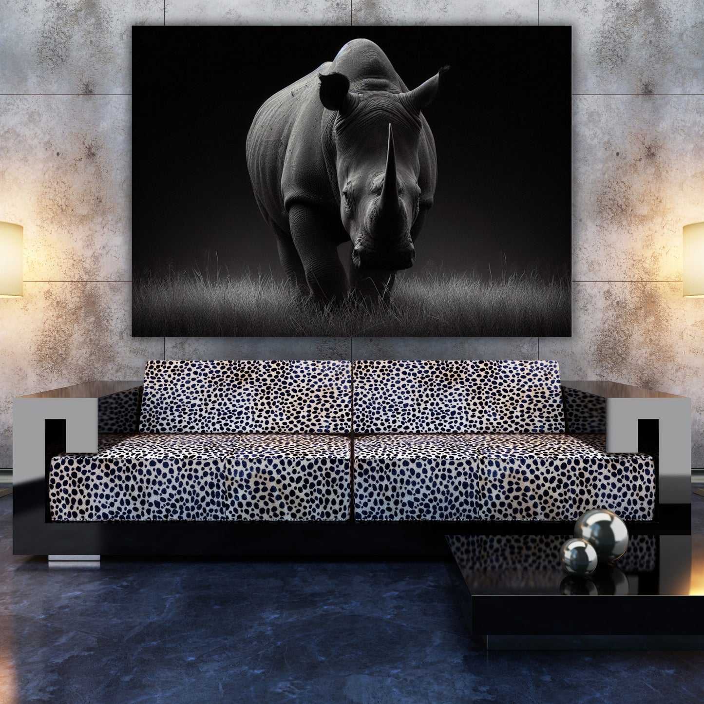 Rhino Animal Kingdom Wall Art Canvas Print