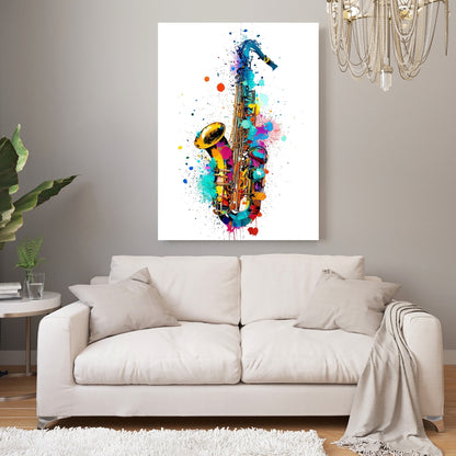 Saxophone Wall Art Canvas Print