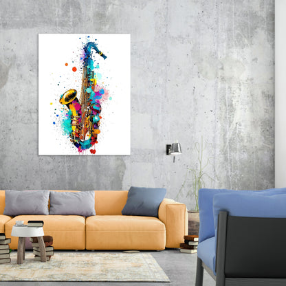 Saxophone Wall Art Canvas Print