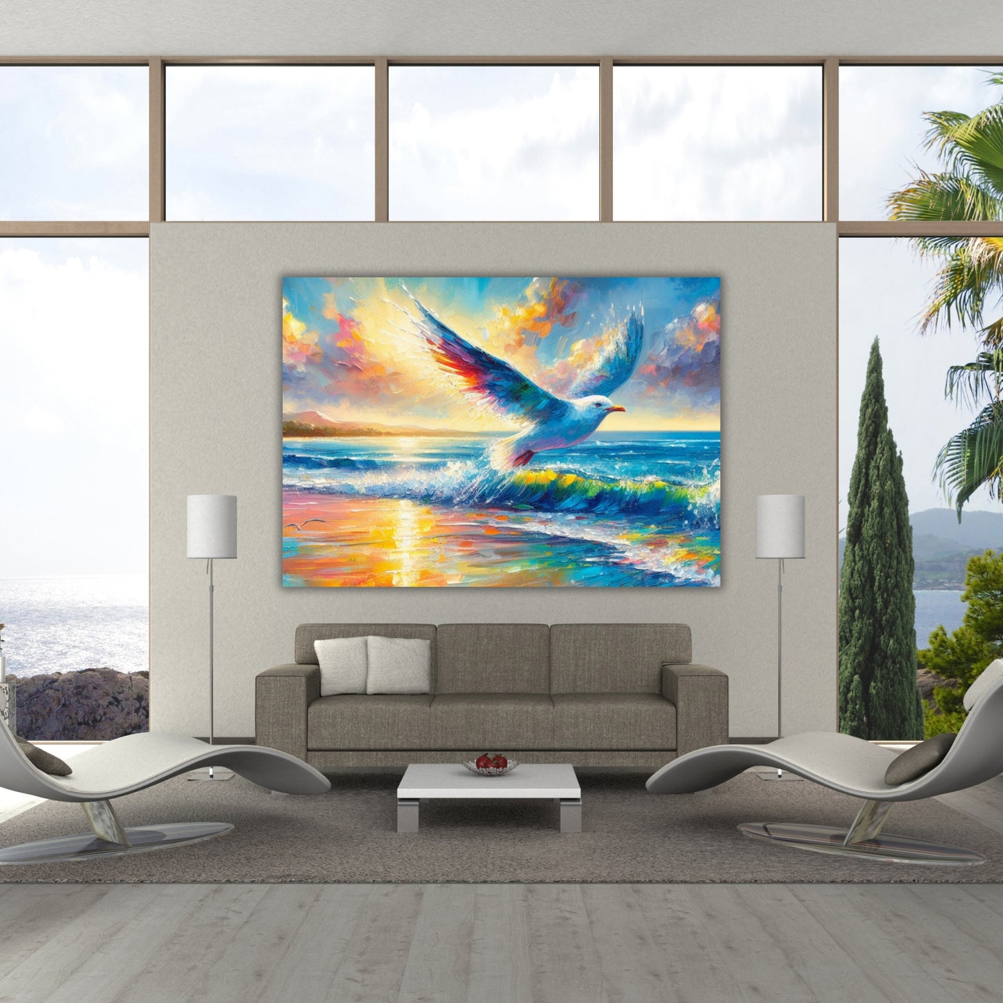 Seagull Wall Art Canvas Print