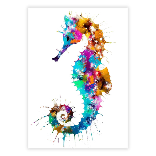 Seahorse Love Wall Art Canvas Print