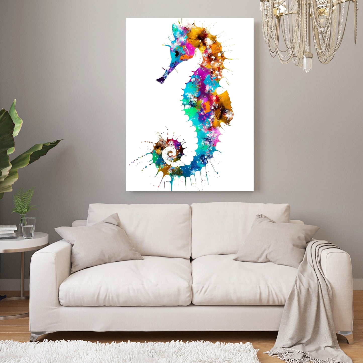 Seahorse Love Wall Art Canvas Print