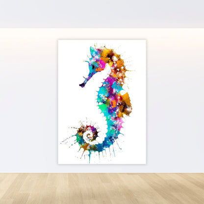 Seahorse Love Wall Art Canvas Print