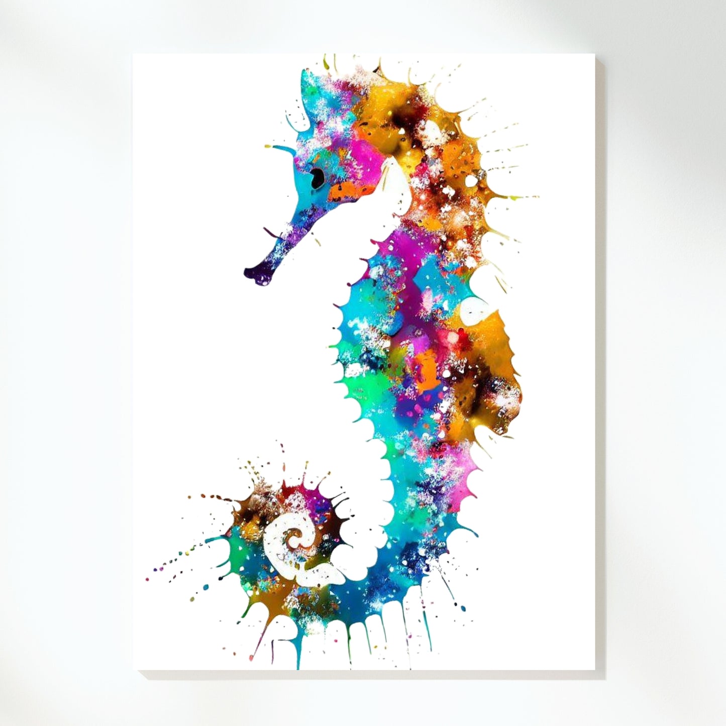 Seahorse Love Wall Art Canvas Print