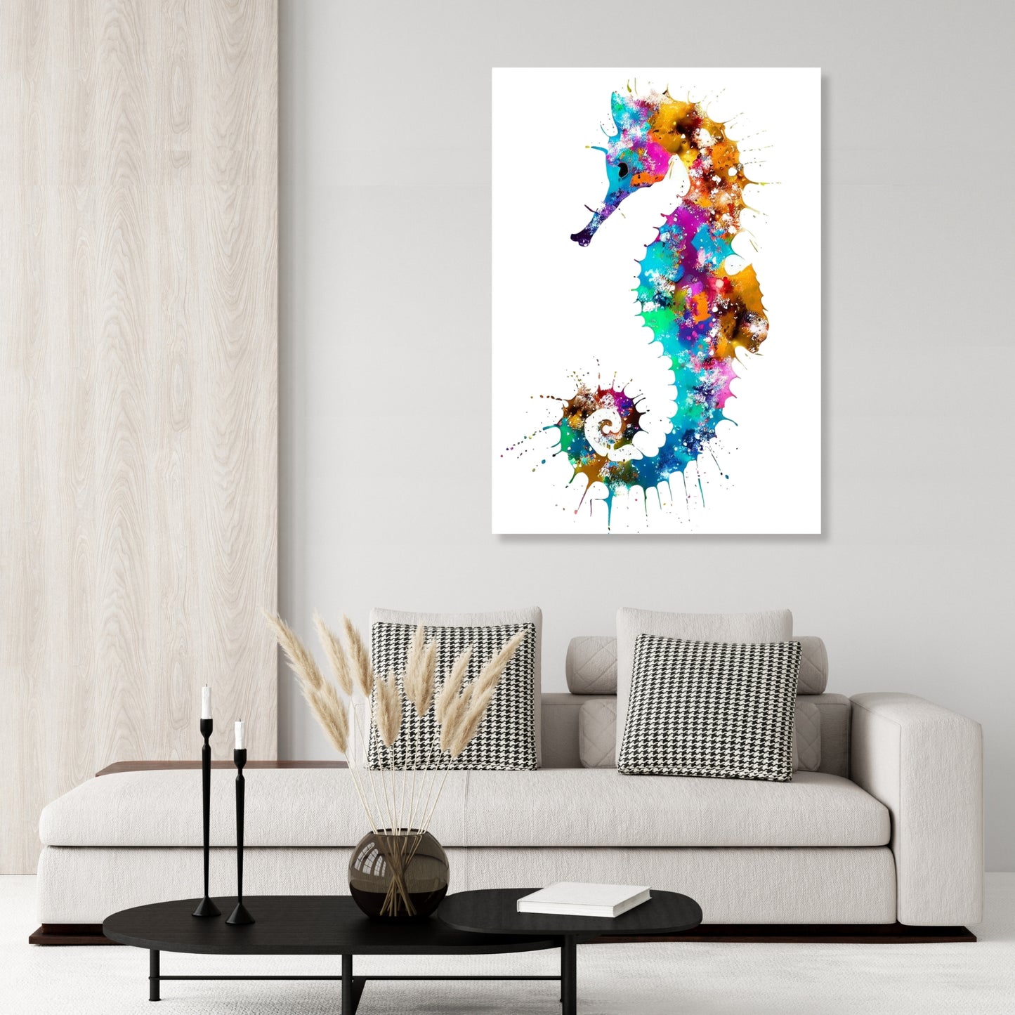 Seahorse Love Wall Art Canvas Print