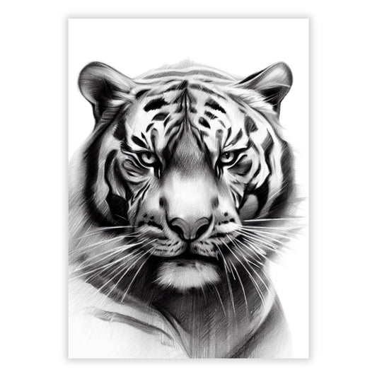 Tiger Sketch Wall Art Canvas Print