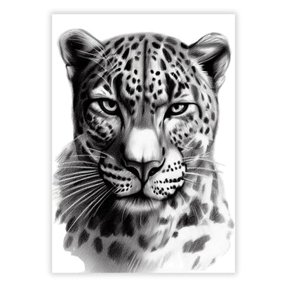 Leopard Sketch Wall Art Canvas Print