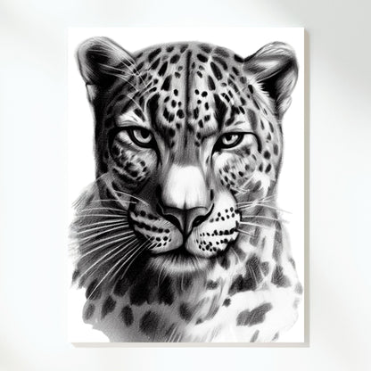 Leopard Sketch Wall Art Canvas Print