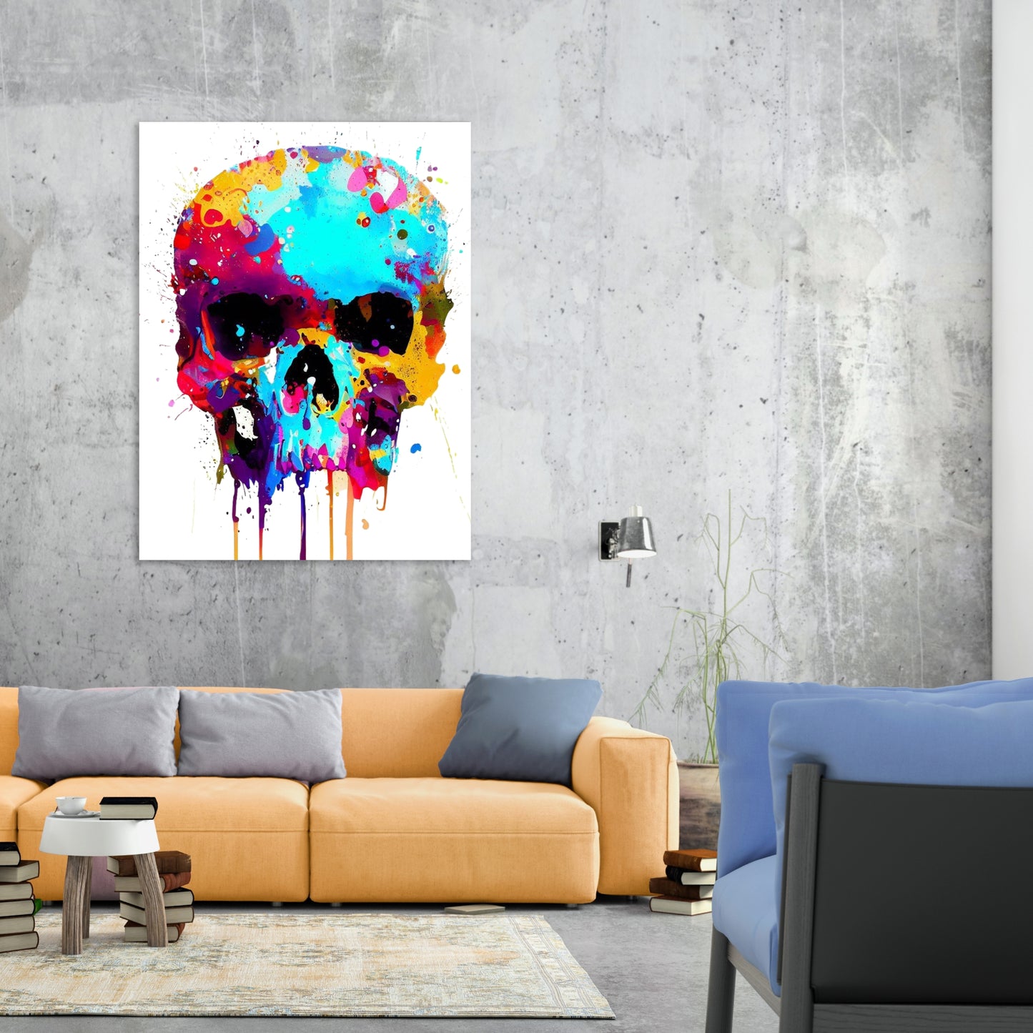 Skull Fade Wall Art Canvas Print