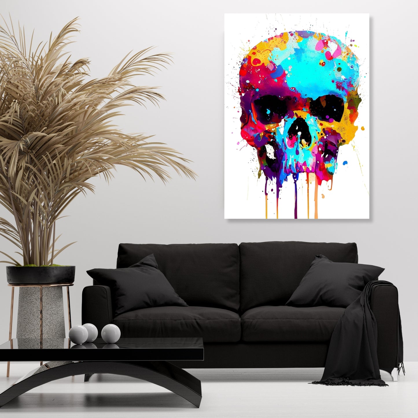 Skull Fade Wall Art Canvas Print