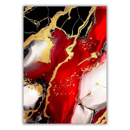 Through My Veins Abstract Wall Art Canvas Print