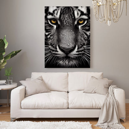 A Tigers Stare Animal Kingdom Wall Art Canvas Print