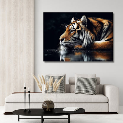 Tiger Reflection Animal Kingdom Wall Art Canvas Print