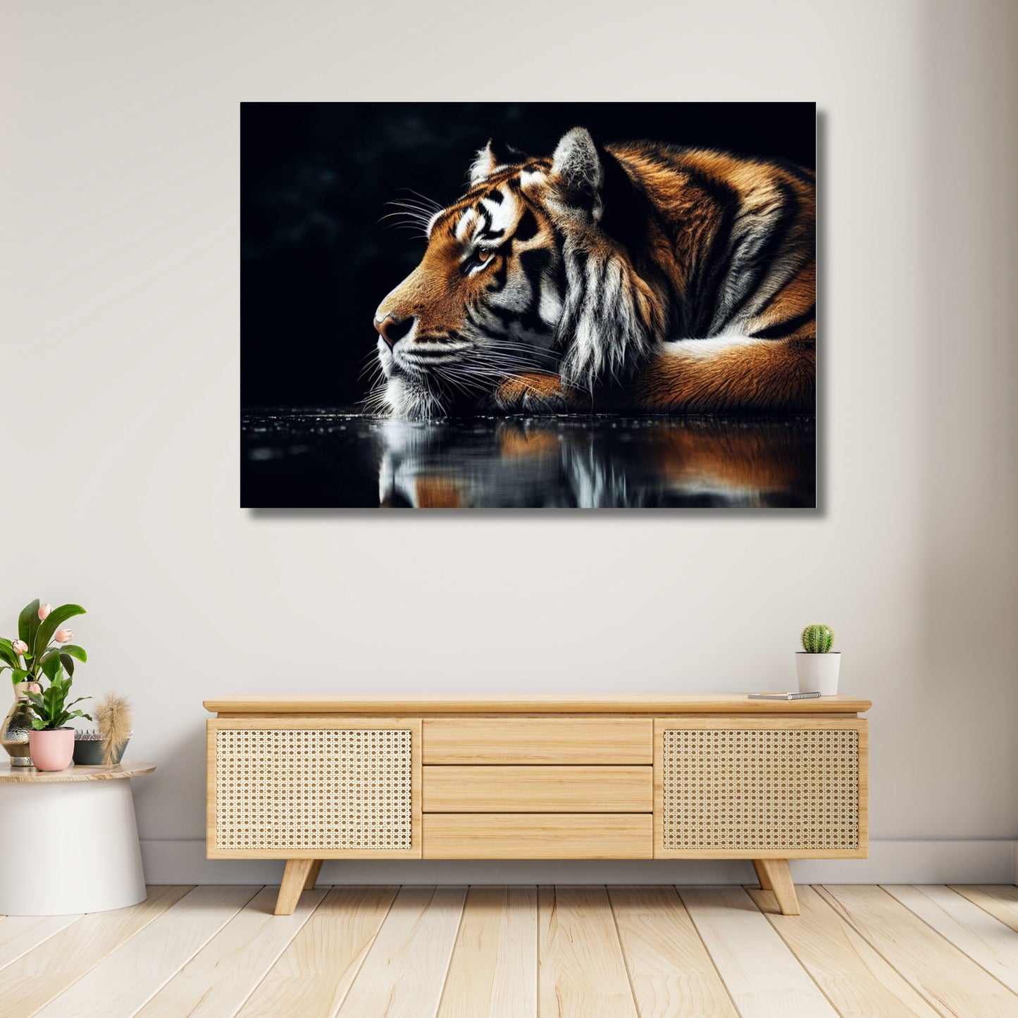 Tiger Reflection Animal Kingdom Wall Art Canvas Print