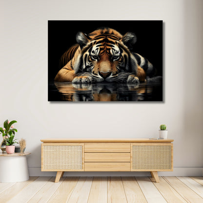 Tiger Zen Animal Kingdom Wall Art Canvas Print