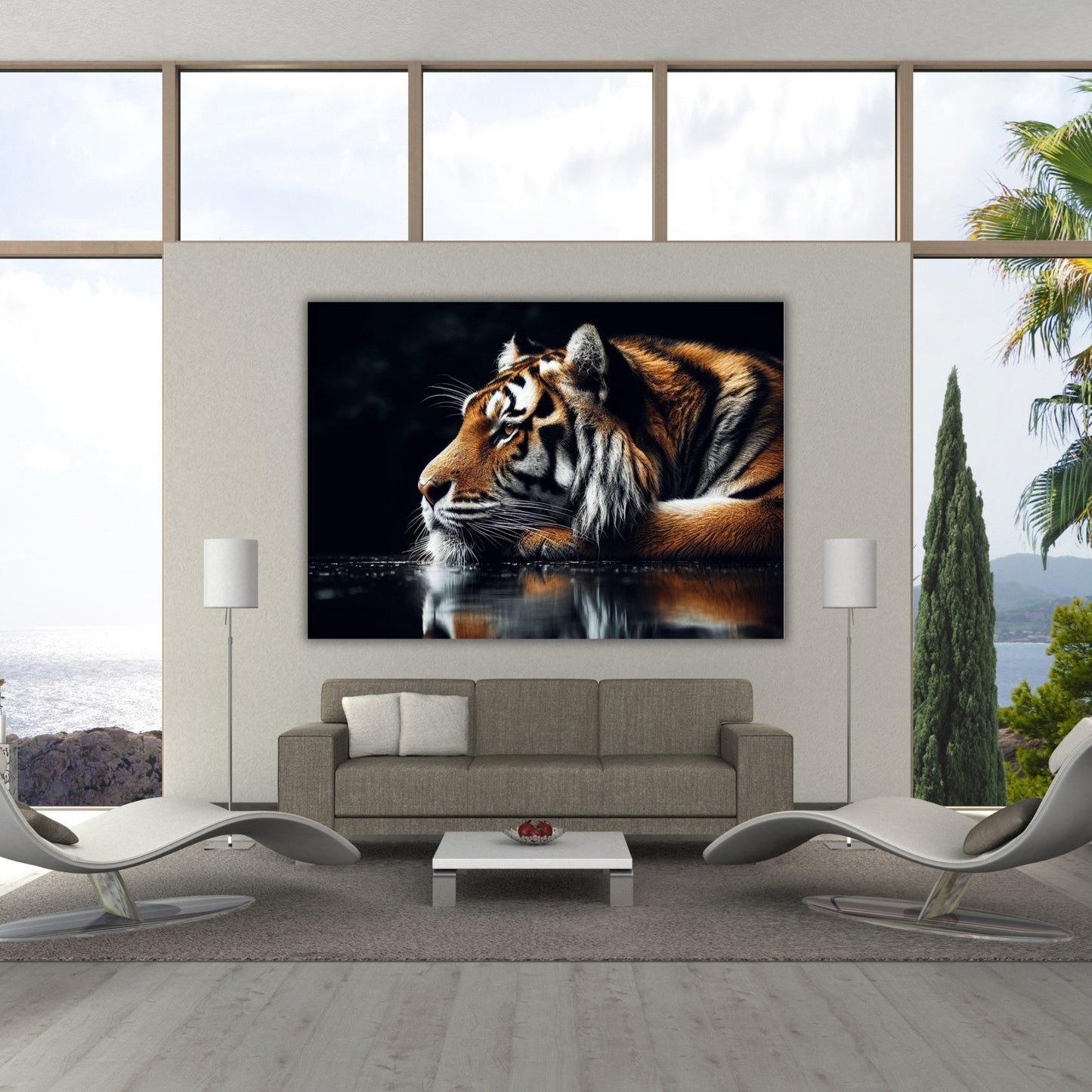 Tiger Reflection Animal Kingdom Wall Art Canvas Print