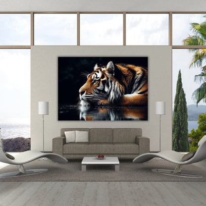 Tiger Reflection Animal Kingdom Wall Art Canvas Print