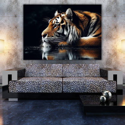 Tiger Reflection Animal Kingdom Wall Art Canvas Print