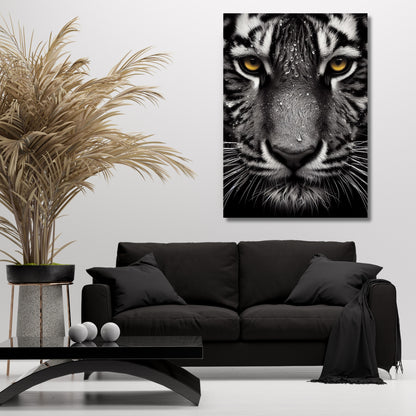 A Tigers Stare Animal Kingdom Wall Art Canvas Print