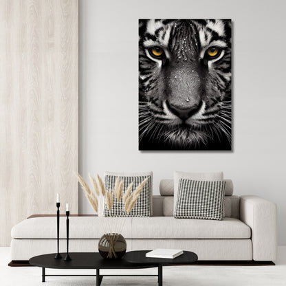 A Tigers Stare Animal Kingdom Wall Art Canvas Print