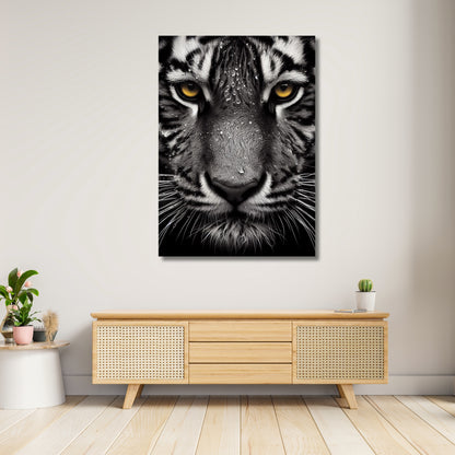 A Tigers Stare Animal Kingdom Wall Art Canvas Print