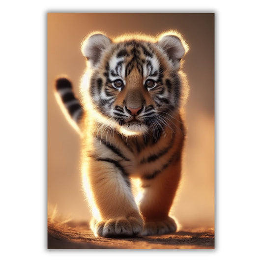 Tiger Cub Confidence Animal Kingdom Wall Art Canvas Print