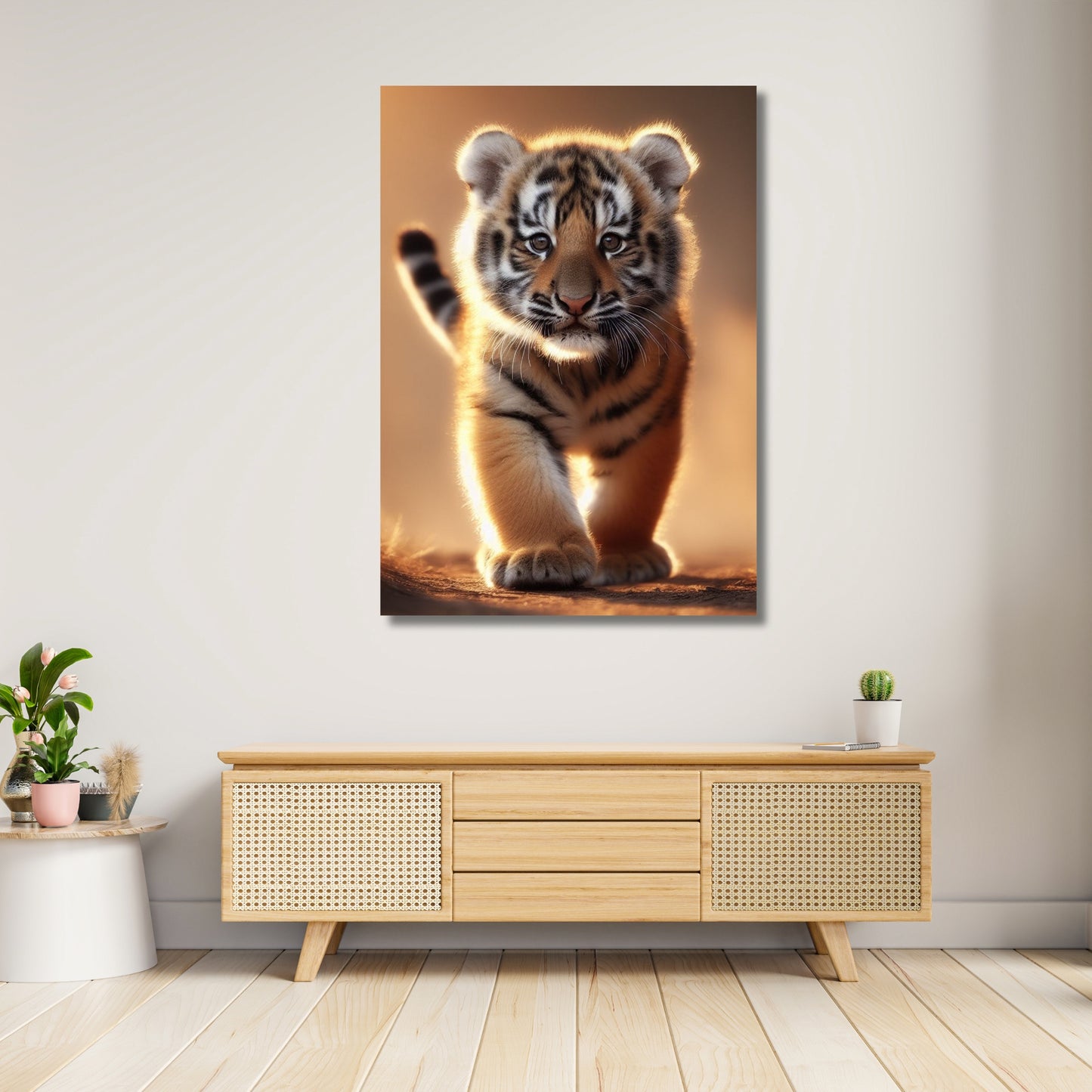 Tiger Cub Confidence Animal Kingdom Wall Art Canvas Print