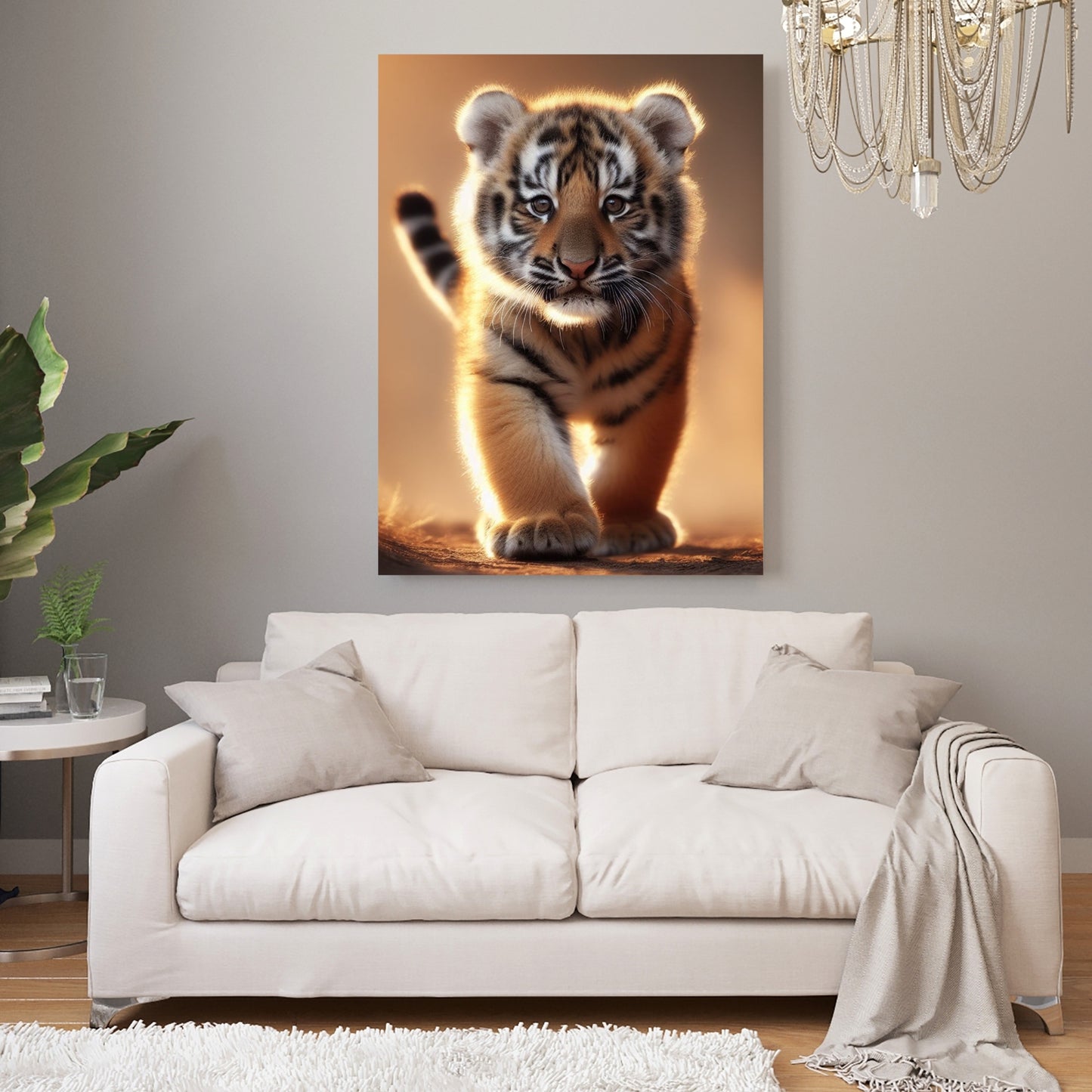 Tiger Cub Confidence Animal Kingdom Wall Art Canvas Print