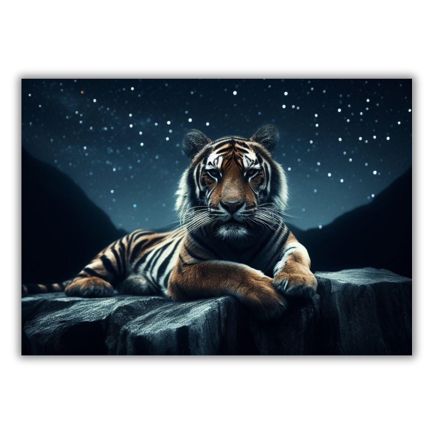 Tiger Rock Animal Kingdom Wall Art Canvas Print