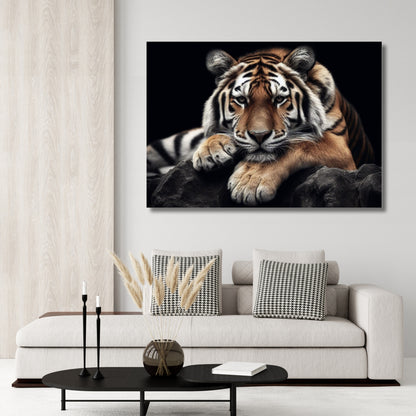 Tiger's Watch Animal Kingdom Wall Art Canvas Print