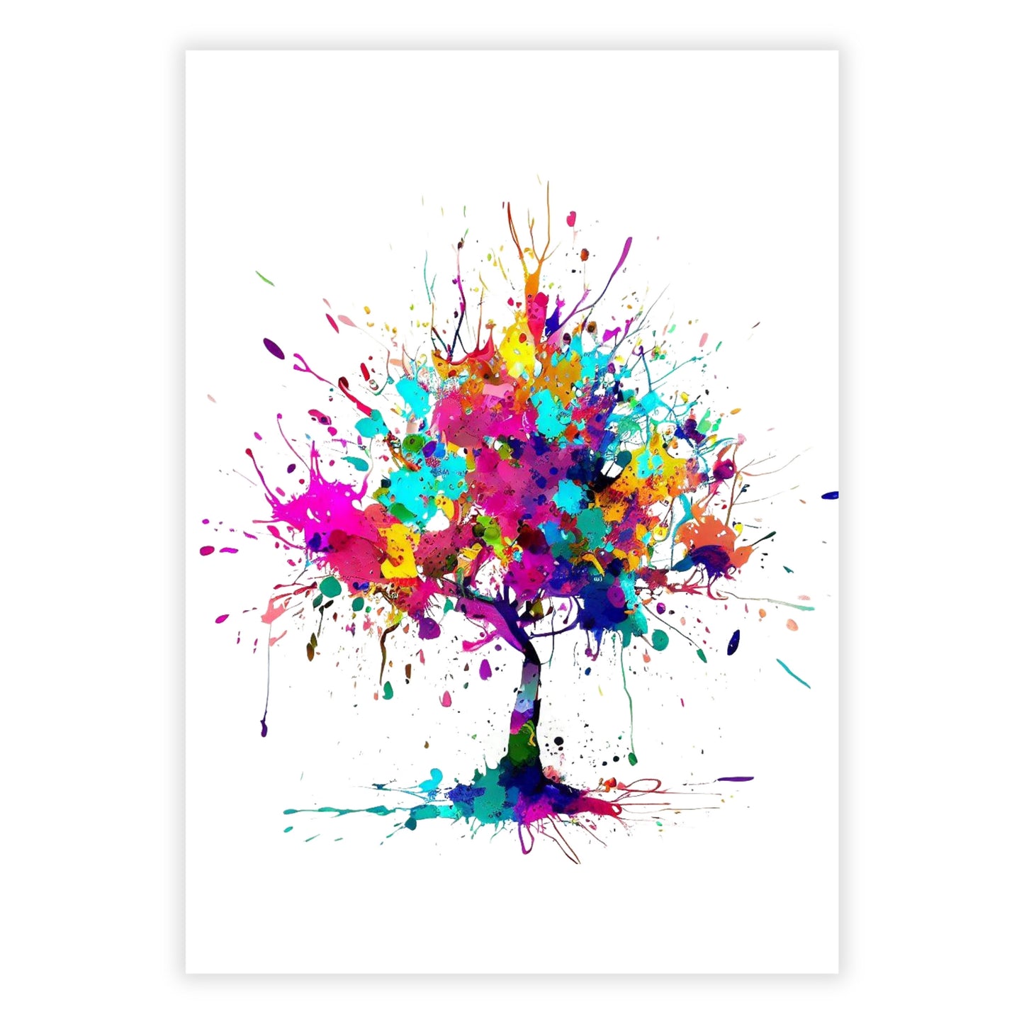 Tree of Colour Wall Art Canvas Print