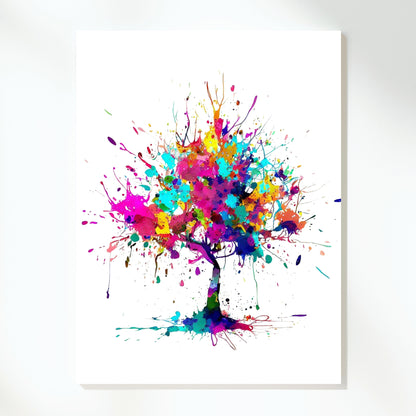 Tree of Colour Wall Art Canvas Print