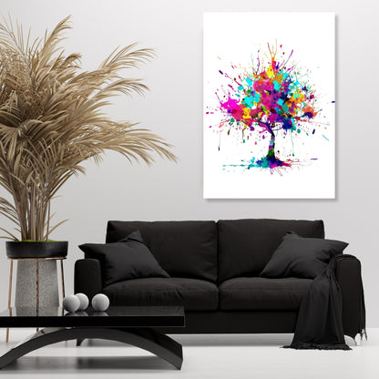 Tree of Colour Wall Art Canvas Print