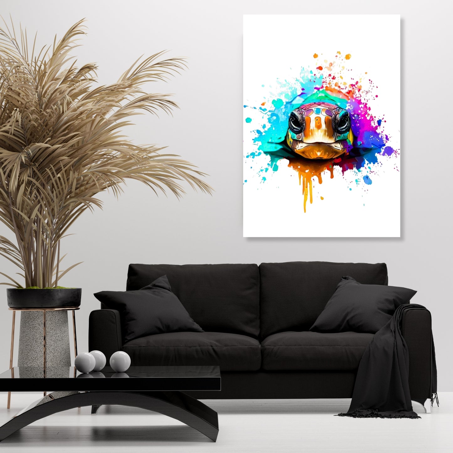 Turtle Love Wall Art Canvas Print