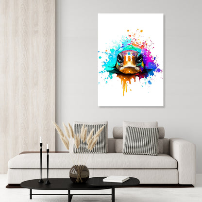 Turtle Love Wall Art Canvas Print