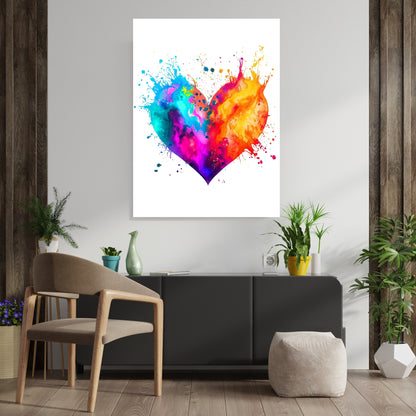 Two Hearts Wall Art Canvas Print