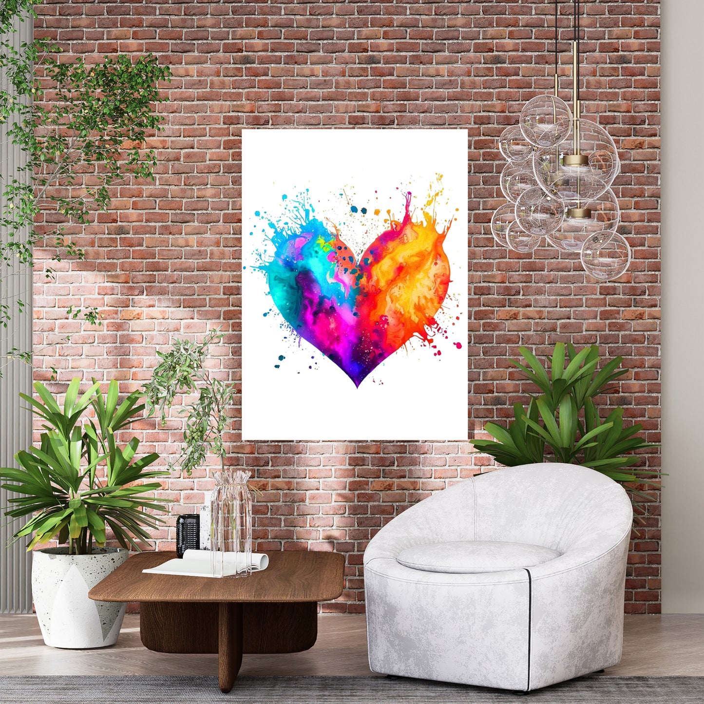 Two Hearts Wall Art Canvas Print